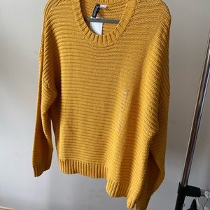 NWT H&M mustard yellow sweater